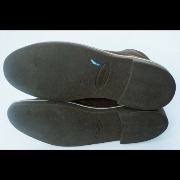 CLARKS Brown Leather Lace up Chukka Boots Size 14 main image 5